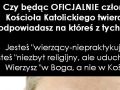 Czy będąc oficjalnie członkiem kościoła